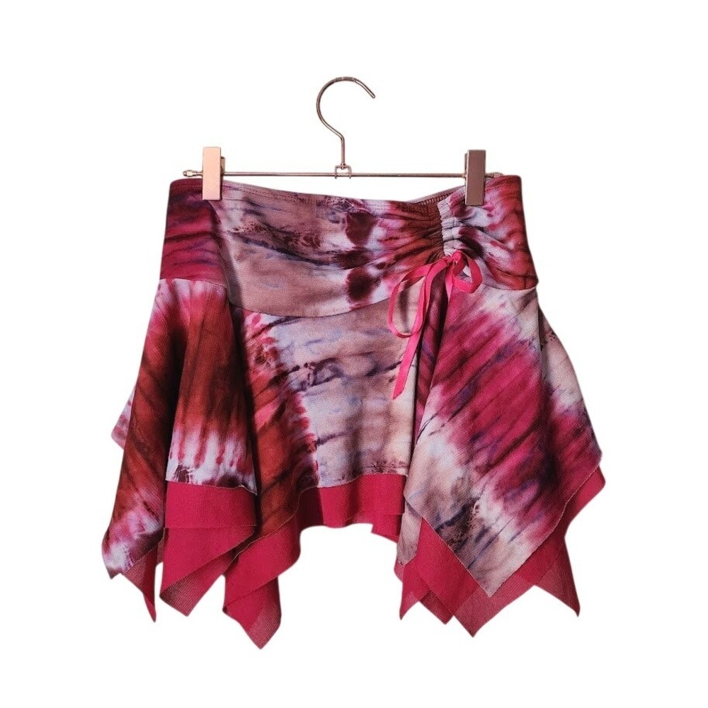 TAUNT Micro Mini skirt Y2k handkerchief‎ hem asymmetrical skirt pink McBling M